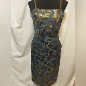 ETCETERA Metallic Floral Brocade Sheath Dress – Size‎ 4